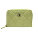 【新品同様】CHANEL シャネル ジッピーコインパース AP0216 ラムスキン ライトグリーン系 コインパース 小銭入れ 小物入れ お札入れ スモールレザー...