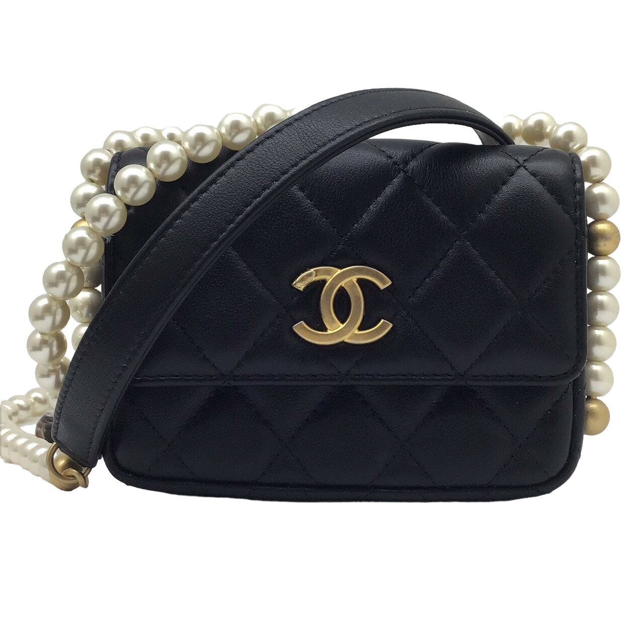 CHANEL　シャネル　ミニマトラッセ　パールショルダーウォレット　パールチェーンショルダー　バッグ　ミニバッグ　ミニウォレット　カードケース　小物入れ　ショルダーバッグ　肩掛け　斜め掛け　レディース　メンズ