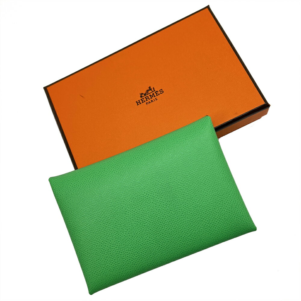 【新品】HERMES　エルメス カルヴィデュオ　エプソン　ミント　W刻印　2024年　コインケース付きカードケース　小銭入れ　レザー　グレー　プレゼント　レディース　メンズ　新品新作　入手困難品【ブランドギャラリー東心斎橋店】のサムネイル