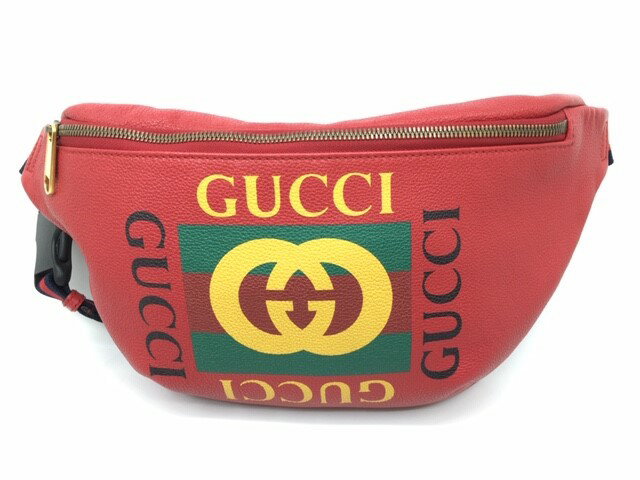 【ブランドギャラリー心斎橋店】[中古]GUCCIグッチレザー ボディバッグウエストバッグ ベルトバッグレッド