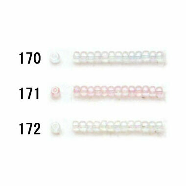 TOHO シードビーズ 糸通し 丸大ビーズ 1m入りNo.170〜No.172