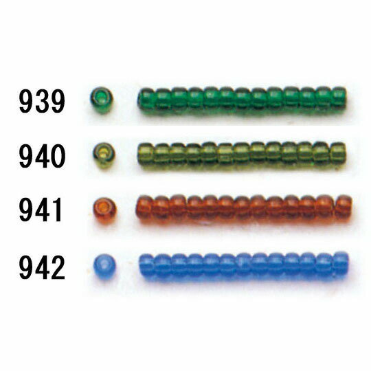TOHO シードビーズ 糸通し 丸大ビーズ 1m入りNo.939〜No.942