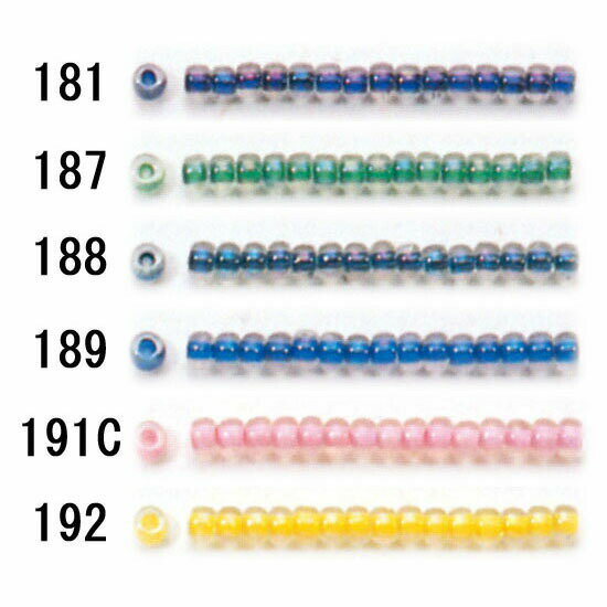 TOHO「丸大」ビーズ【100g】｛色181〜192｝