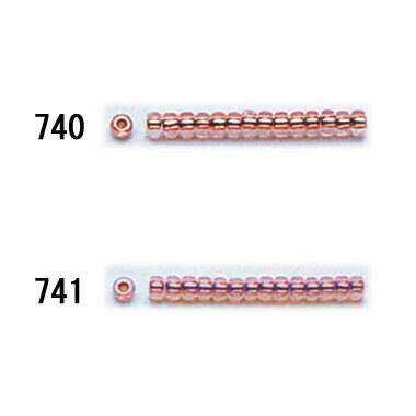 TOHO シードビーズ 特小ビーズ 糸通し 1mパック入りNo.740〜741