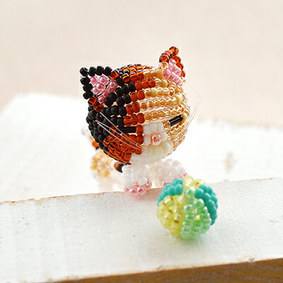 MIYUKI ビーズで作るマスコット ねこ日和みけ と 毬 BFK-614