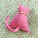 【SALE】洗濯ばさみで作る抱きつきにゃんこにゃんこクリップ MIS-5 ピンク
