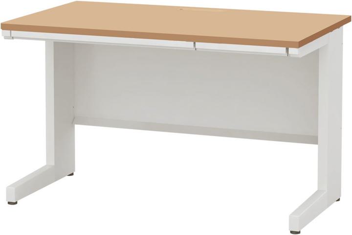 ウチダ 平デスク・引出し付タイプ 5-110-415 【コードホール】【幅1200×奥行600×高さ720mm】【本体:オフホワイト】【天板:4色】 [3]