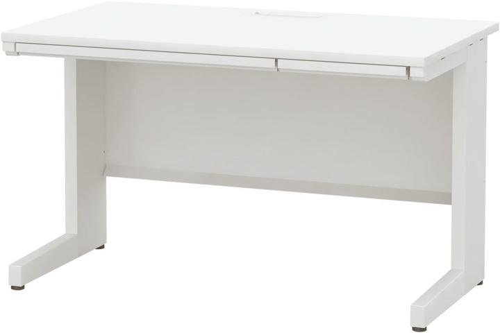 ウチダ 平デスク・引出し付タイプ 5-110-432 【コードホール】【幅1400×奥行800×高さ720mm】【本体：オフホワイト】【天板：4色】