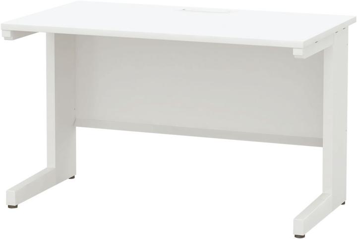 ウチダ 平デスク・引出し無しタイプ 5-110-392 【コードホール】【幅1000×奥行700×高さ720mm】【本体：オフホワイト】【天板：4色】