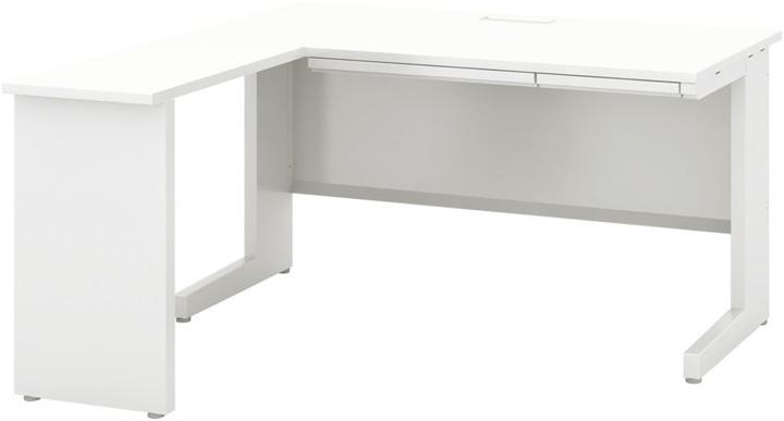 ウチダ L型平デスク・引出し付タイプ 5-111-367 【コードホール】【幅1800×奥行1500×高さ720mm】【本体：オフホワイト】【天板：4色】