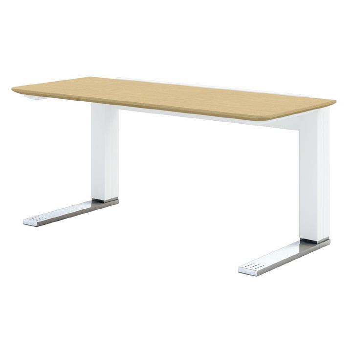 プラス デスク XL-X167P 【天板シャープエッジ、ポリッシュ脚タイプ】【幅1600×奥行700×高さ720mm】【天板/脚カラー：4種類】