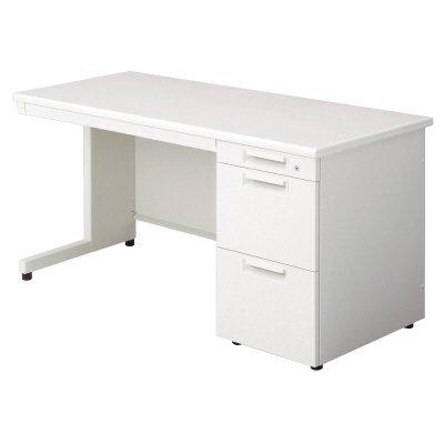 プラス 片袖机 L字脚 LE-146A-3 【A4-3段】【幅1400×奥行600×高さ700mm】【カラー:4種類】