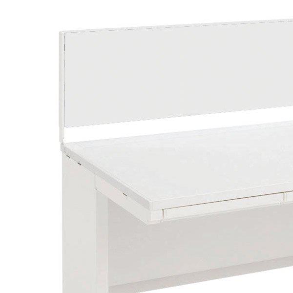 ウチダ フロントデスクトップパネル 塗装タイプ 5-113-1000 【幅400×奥行30×高さ450mm】【カラー：オフホワイト】