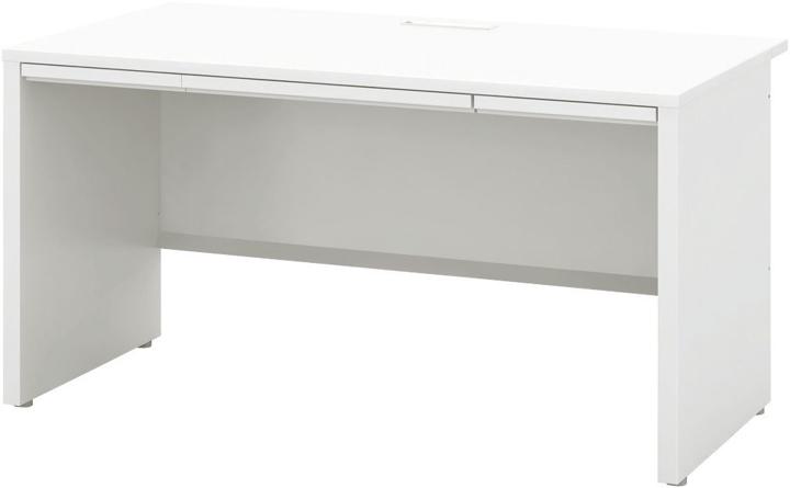 ウチダ パネル脚 平デスク・引出し付きタイプ 5-111-346 【コードホール】【幅1200×奥行800×高さ720mm】【本体：オフホワイト】【天板：4色】