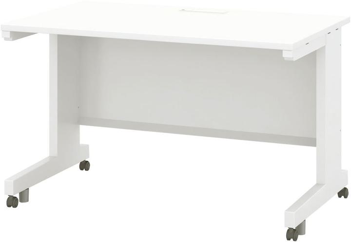 樂天商城 - ウチダ キャスター脚 平デスク・引出し無しタイプ 5-111-438 【コードホール】【幅600×奥行700×高さ720mm】【本体：オフホワイト】【天板：4色】