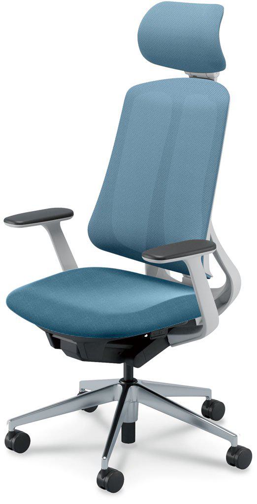 樂天商城 - ウチダ 事務用チェア RA-410WPTA PA 【エクストラハイバック】【T型肘】【ランバーサポートなし】【ホワイトフレーム】【アルミ脚ポリッシュ】【張地カラー：8色】