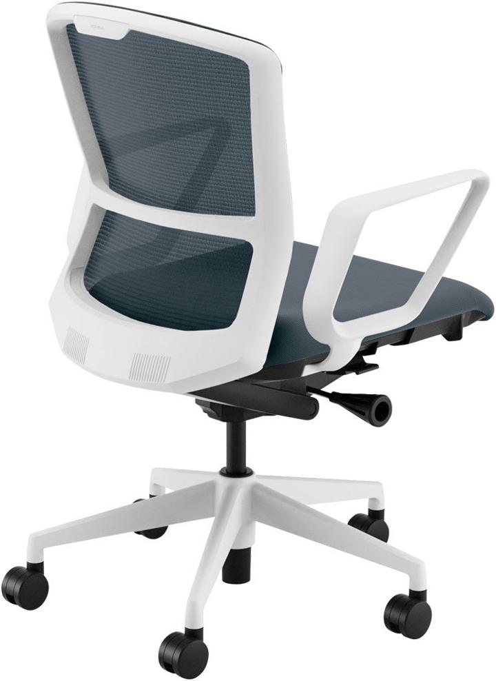 ウチダ オフィスチェア ELA2-330M-WS 【ホワイトフレーム/メッシュバック/ミドルバック/ホワイト脚/リング肘】【張地カラー：12色】