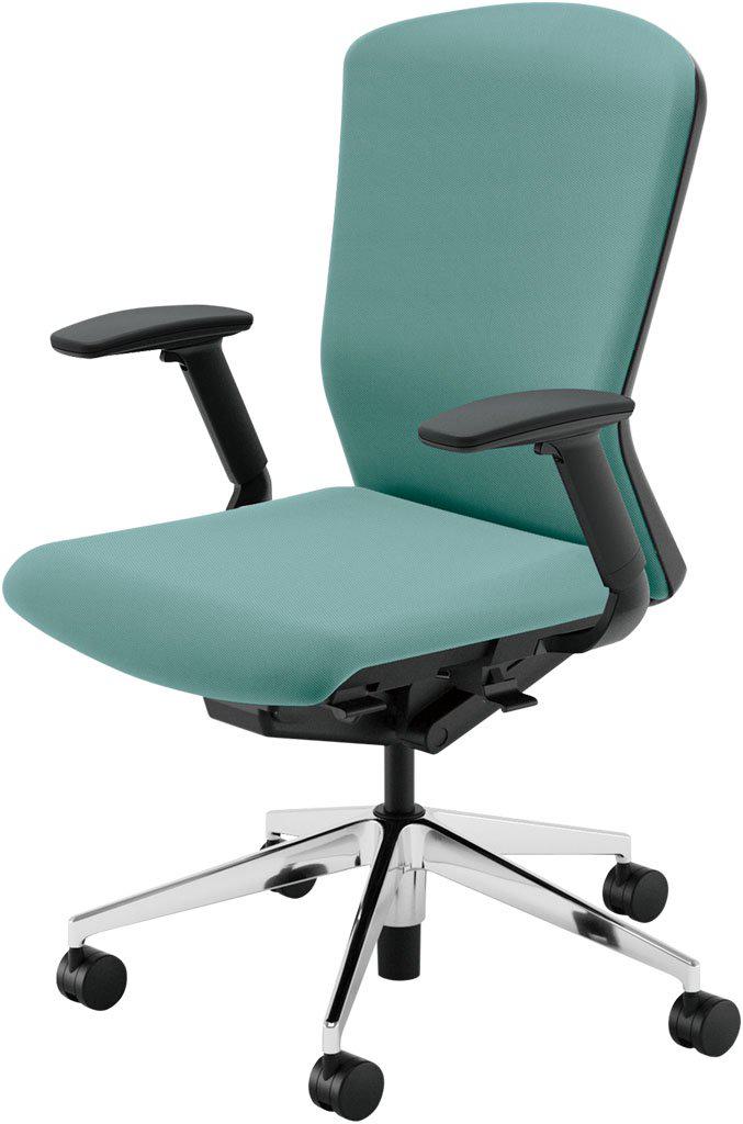 ウチダ オフィスチェア ELA2-540P-BSA 【ブラックフレーム/樹脂カバーバック/ハイバック/ポリッシュ脚/フルアジャスタブル肘】【張地カラー：12色】