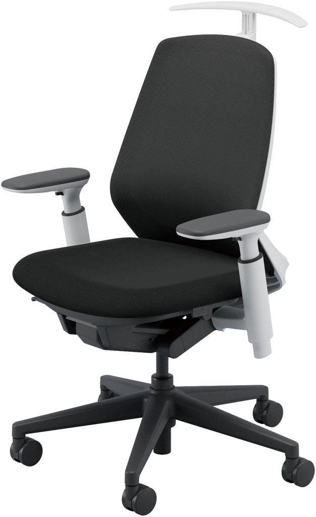 ウチダ オフィスチェア NA-130WBAA-PAHL 【ミドルバック】【アジャスタブル肘】【ランバーサポート・ジャケットハンガー付】【ホワイトフレーム】【張地カラー：8色】