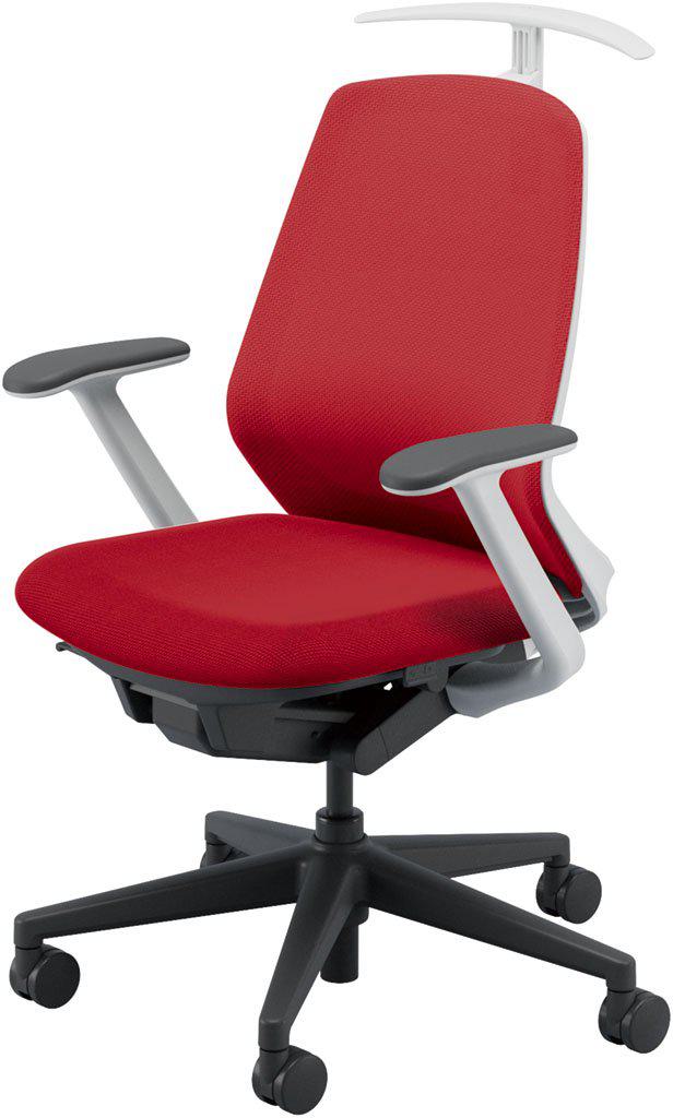 ウチダ オフィスチェア NA-110WBTA-PAH 【ミドルバック】【T型肘】【ジャケットハンガー付】【ホワイトフレーム】【張地カラー：8色】