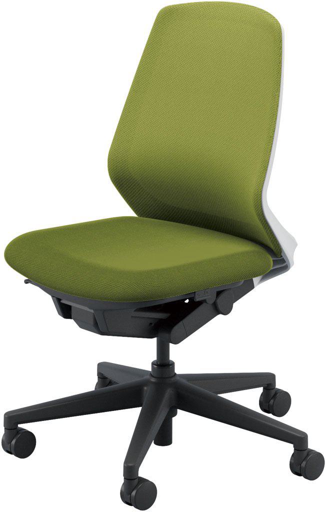 ウチダ オフィスチェア NA-100WBAL-PA【ミドルバック】【肘なし】【ホワイトフレーム】【張地カラー：8色】