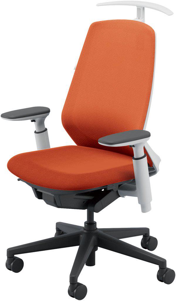 ウチダ オフィスチェア NA-330WBAA-PAH 【ハイバック】【アジャスタブル肘】【ジャケットハンガー付】【ホワイトフレーム】【張地カラー：8色】