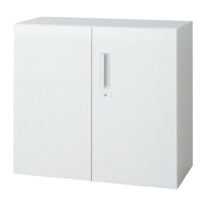 プラス 両開き保管庫 L6-E70A 【上下兼用】【幅800×奥行450×高さ720mm】【カラー：ホワイト】