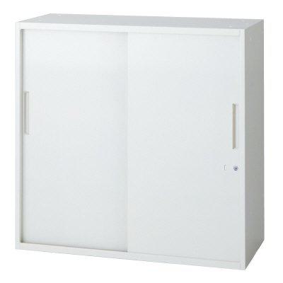 プラス 2枚引違い保管庫 L6-90S 【上下兼用】【幅900×奥行450×高さ890mm】【カラー：ホワイト】