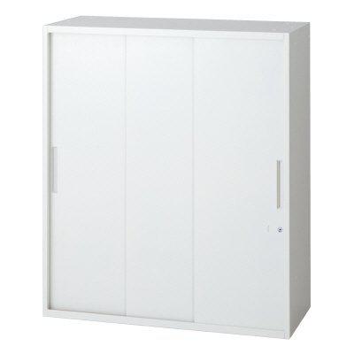 樂天商城 - プラス 3枚引違い保管庫 L6-A105SSN 【上下兼用】【幅900×奥行400×高さ1050mm】【カラー：ホワイト】