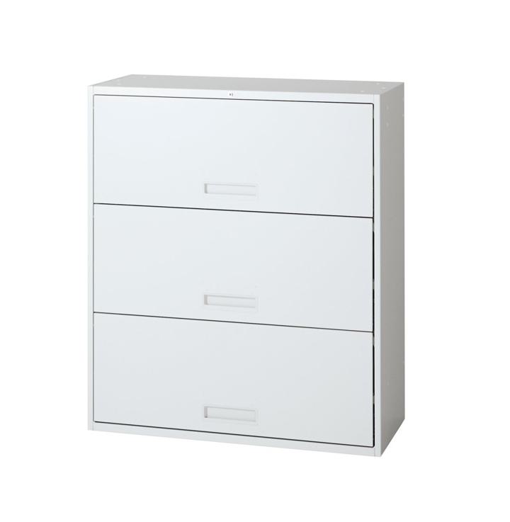 樂天商城 - プラス オープンラテラルキャビネット L6-105HO-3 【下置】【3段】【幅900×奥行450×高さ1050mm】【カラー：ホワイト】