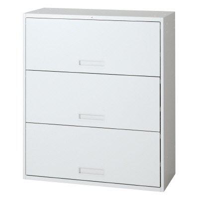 樂天商城 - プラス オープンラテラルキャビネット L6-A105HO-3 【下置】【3段】【幅900×奥行400×高さ1050mm】【カラー：ホワイト】
