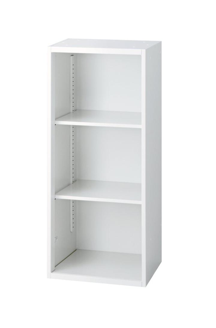 樂天商城 - プラス ハーフオープン L6-105EC 【上下兼用】【幅450×奥行450×高さ1050mm】【カラー：ホワイト】