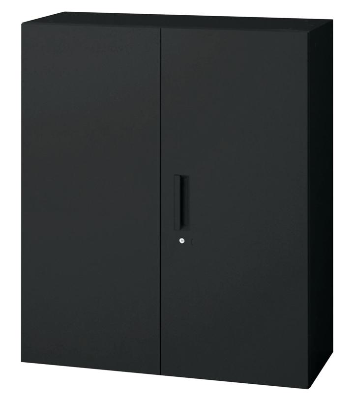 樂天商城 - プラス 両開き保管庫 L6-105A 【上下兼用】【幅900×奥行450×高さ1050mm】【カラー：ブラック】