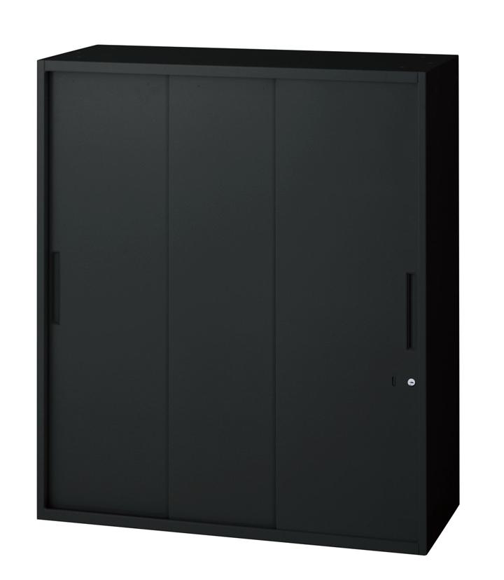 樂天商城 - プラス 3枚引違い保管庫 L6-105SSN 【上下兼用】【幅900×奥行450×高さ1050mm】【カラー：ブラック】