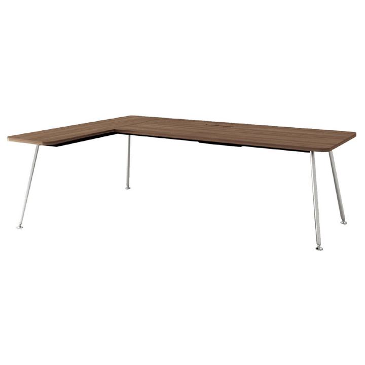 プラス L型デスク（左サイド天板仕様） V1-22L 【スタンダード】【幅2200×奥行1600×高さ720mm】【天板：ピュアウォルナット】