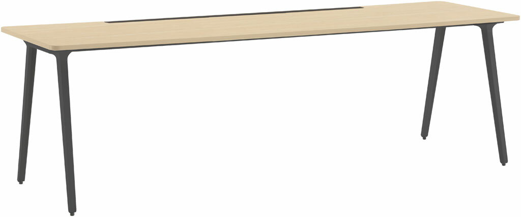 ウチダ フリーアドレスデスク 片面タイプ 5-205-15 【幅2400×奥行600×高さ720mm】【脚・本体：3色】【天板：4色】