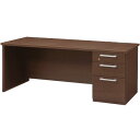 プラス 役員家具 AE 片袖机(右) AE-180DB-R 【幅1800mm×奥行800mm×高さ700mm】【カラー: マホガニー】