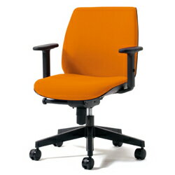 プラス U CHAIR（ユーチェア） KD-UC61SEL 【ブラックシェル/ローバック/樹脂脚/アジャスト肘】【幅610mm×奥行589mm×高さ813〜901mm】