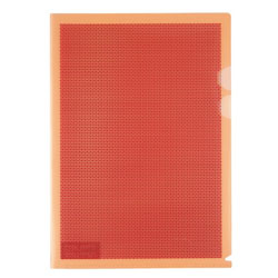 プラス カモフラージュホルダー ハード仕切り付 FL-129CH 【A4サイズ】【カラー: オレンジ】【メール便..