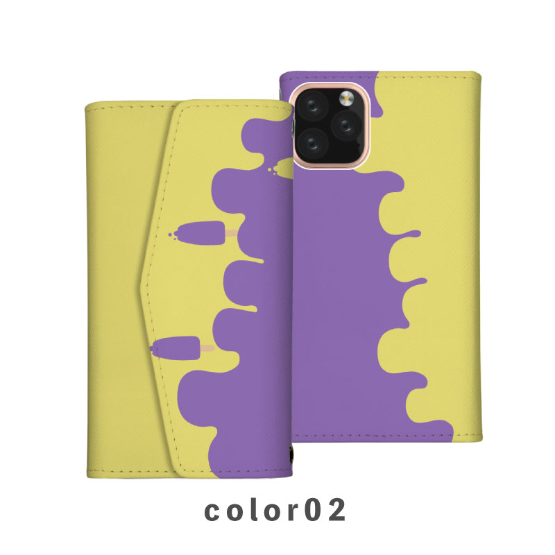 スマホケース手帳型 おしゃれ 韓国 可愛い なんでも対応 レター型 iPhone15 iPhone14 iPhoneSE Google Pixel エクスペリア ギャラクシー おもしろい デザイン 抽象 液体 リキッド ペイント 絵の具風 手書き ポップ パステルカラー