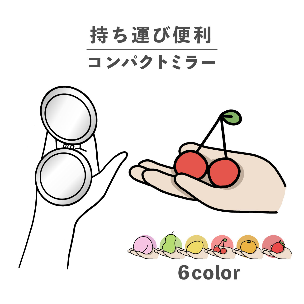 コンパクトミラー おしゃれ かわいい 丸型 プレゼント ミニ 軽い 軽量 薄い 薄型 折りたたみ 持ち運び 拡大鏡 レザー 韓国 可愛い おもしろい 韓国風 韓国 ファッション 雑貨 花 フラワー くすみカラー チューリップ