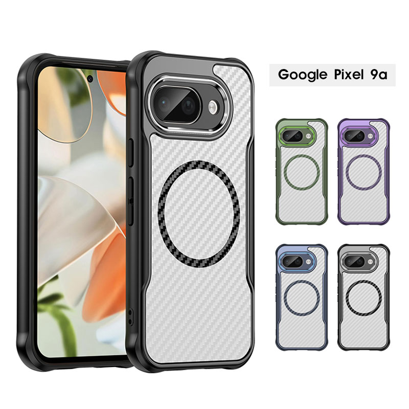乐天商城 - スマホケース Google Pixel 9aケース 指紋防止 グーグルピクセル9a 携帯ケース カーボン調ケース google pixel 9aケース 耐衝撃カバー グーグル Pixel 9a 保護カバー 滑り防止 グーグル pixel 9aケース magsafe対応ケース 炭素繊維調 半透明