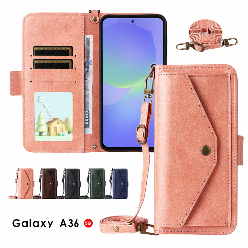 乐天商城 - スマホケース Galaxy A36 5G SC-54Fケース 手帳型 galaxy a36 5gケース sc-54f ケース カバーショルダーストラップ ギャラクシー A36 カバー ショルダーケース Galaxy a36 5Gケース カード入れ ギャラクシーa36 5gケース ショルダータイプ サイドマグネット ストラップ