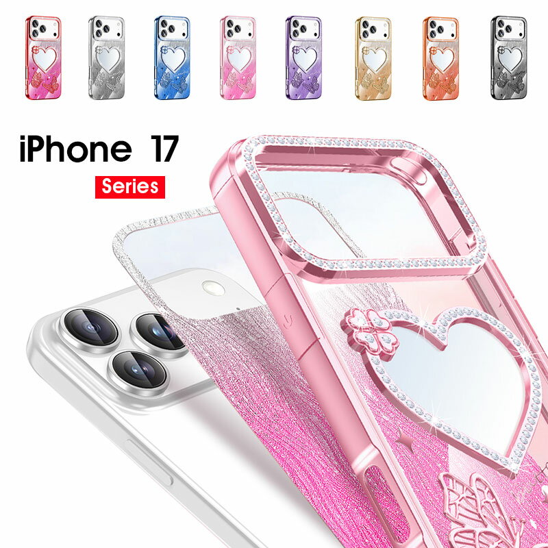 乐天商城 - スマホケース iphone 17ケース ミラーケース iPhone 17 Proケース 化粧鏡 iphone 17 airケース アイフォンエアケース 2WAY クリア iPhone 17 Pro Max カバー iphone 17 pro max 耐衝撃カバー メッキ枠 アイフォン 17 proケース グリッター キラキラ ハート かわいい