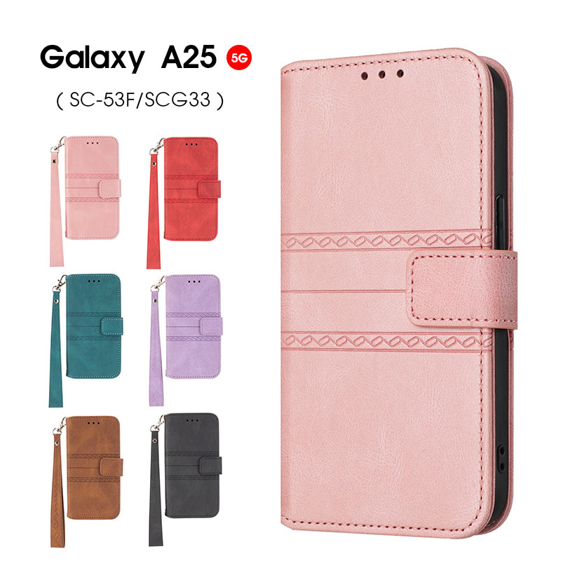乐天商城 - スマホケース Galaxy A25 5G ケース SC-53F SCG33 手帳型 ギャラクシー A25 5gケース レザーケース 携帯カバー sc53fケース scg33ケース 財布型 カード収納 galaxy a25 5gケース スタンド機能 ギャラクシー a25 5g カバー 耐衝撃 ストラップ付