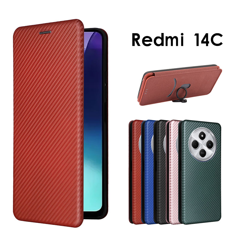 乐天商城 - スマホケース Redmi 14C 4Gケース 手帳型 redmi 14c 4gケース カーボン調 redmi 14cケース 携帯ケース Redmi14C カバー レザーケース レッドミ 14C ケース スタンド機能 Xiaomi Redmi 14Cケース カード入れ シャオミ Redmi 14C 4G ケース リングストラップ