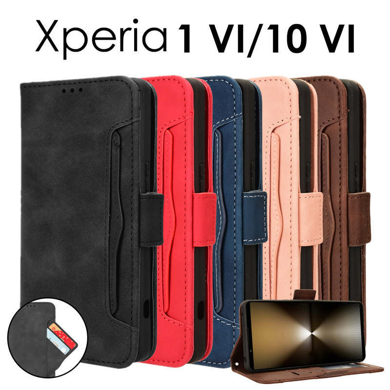 スマホケース Xperia 1 VI ケース Xperia 10 VI ケース 手帳型 財布 エクスペリア1 VI ケース エクスペリア10 VI ケース 手帳型 財布付き カード収納 Xperia 10 VI 財布ケース Xperia 1 VI SO-51E 手帳型ケース