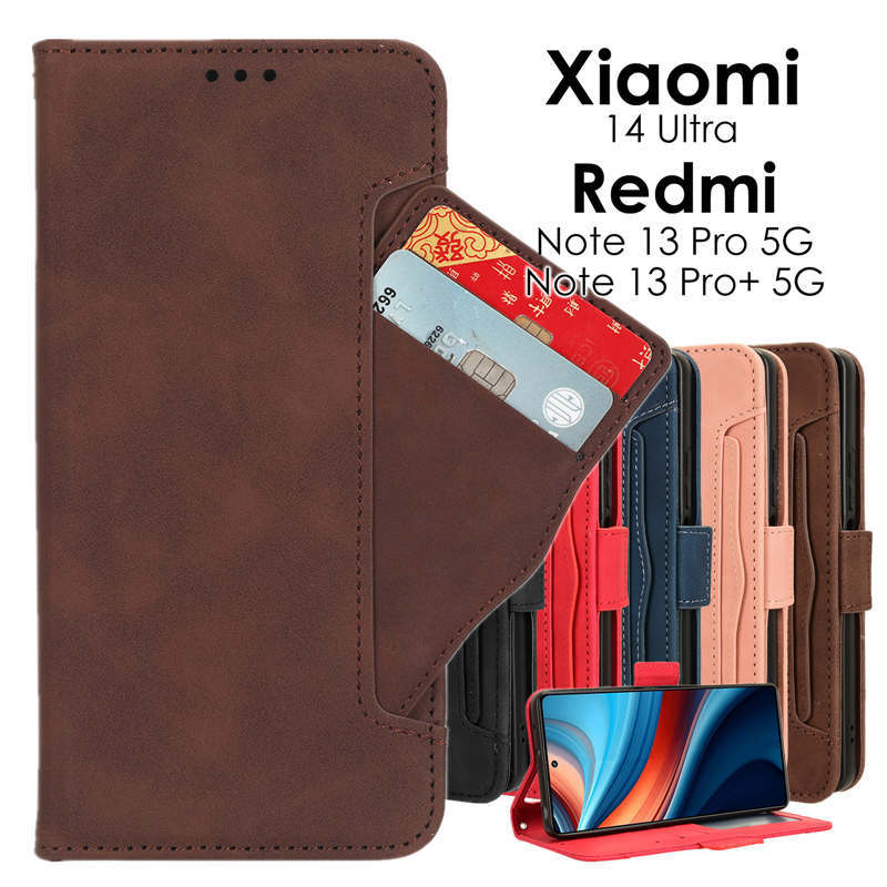 スマホケース Redmi Note 13 Pro 5G ケース 手帳型 Redmi Note 13 Pro+ 5G 手帳型ケース 財布 カード収納 大容量 レッドミー ノート13pro 13pro+ スマホケース Xiaomi 14 Ultraケース 財布カバー おしゃれ 革 Redmi Note 13 Pro カバー