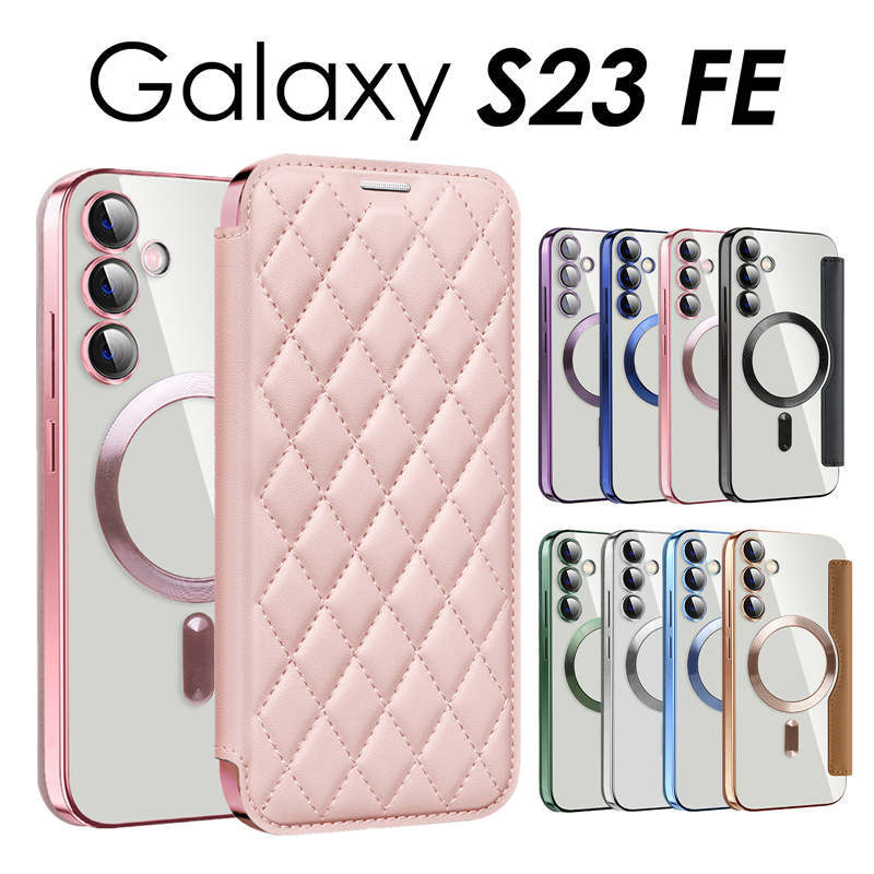 スマホケース Galaxy S23 FE ケース 手帳型 背面クリア Galaxy S23 FE 手帳型ケース かわいい おしゃれ ギャラクシー S23 FE スマホケースGalaxy S23 FE背面クリア手帳型ケース 大人かわいい ふかふか キルティング Galaxy S23 ケース