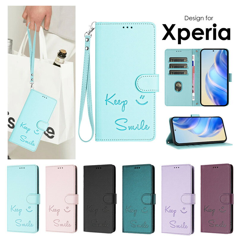 乐天商城 - xperia 10 vi ケース 手帳型 スマホケース 手帳型 かわいいXperia 1 VI ケース 手帳型 耐衝撃 so-51e 手帳Xperia 5 VI ケース 手帳型 レザー エクスペリア10viケース エクスペリア1 VI カバー xperia 10 ivケース xperia 5 iv ケース ストラップ付き